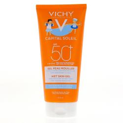 VICHY Capital soleil gel peau mouillée SPF50 peau sensible enfant tube 200ml