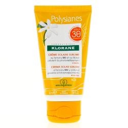 KLORANE Polysianes Crème solaire sublime visage SPF30 tube 50ml