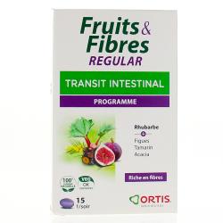ORTIS Fruits & Fibres regulat transit intestinal programme boîte de 15 comprimés