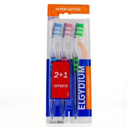ELGYDIUM Inter-active brosses à dents souple 2 + 1 offerte