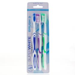 SUPERWHITE 3 brosses à dents médium