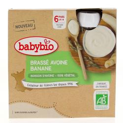 BABYBIO Brassé avoine banane 6mois et plus 4x85g