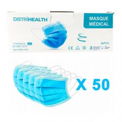 DISTRIHEALTH Masques médicaux boîte de 50