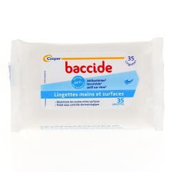 COOPER Baccide lingettes mains et surfaces 35 lingettes