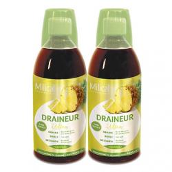 MILICAL Draineur ultra goût ananas lot de 2 flacons 500ml