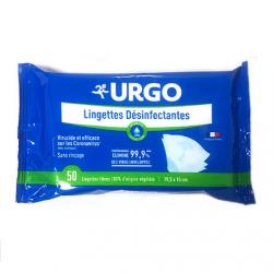 URGO Lingettes désinfectantes sans rinçage pochette 50 lingettes