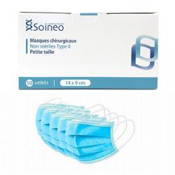 SOINEO Masques chirurgicaux type II 50 unités enfants