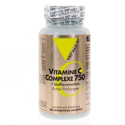 VIT'ALL+ Vitamine C Complexe 750 + bioflavonoïdes 60 comprimés