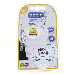 DODIE Sucettes anatomiques New York silicone x 2 +18 mois REF A89