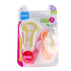MAM Kit sucette & attache-sucette +6 mois anatomique silicone
