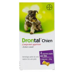 DRONTAL chien comprimés appétents boîte de 4 comprimés
