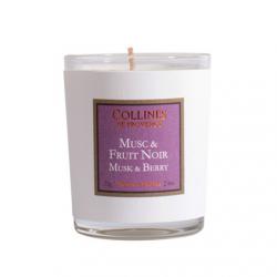 COLLINES DE PROVENCE Bougie Parfumée Musc & Fruit Noir 75g