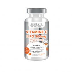 BIOCYTE Longevity Energie & Vitalité - Vitamine C Lipo 500mg 30 comprimés à croquer