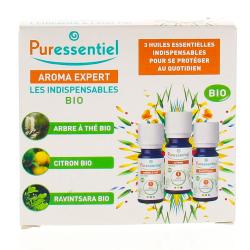 PURESSENTIEL Coffret 3 huiles essentielles bio Flacon 3x10ml