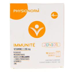 IMMUBIO Physionorm Immunité Junior 10 sachets doubles