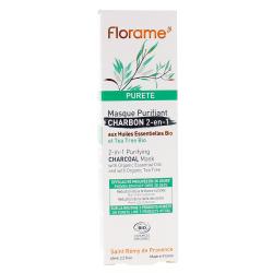 FLORAME Pureté - Masque purifiant Charbon 2en1 tube 65ml