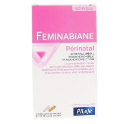 PILEJE Feminabiane Périnatal 28 gélules blanches et 28 gélules jaunes