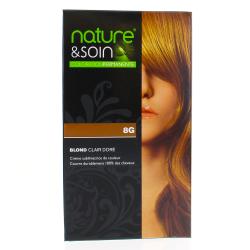 NATURE & SOIN Coloration permanente Blond clair doré 8G