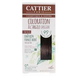 CATTIER Coloration à l'argile Châtain foncé doré n°3.3