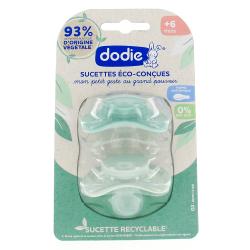 DODIE Sucettes éco-conçues vert +6mois x2