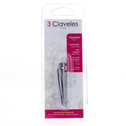 3 CLAVELES Coupe ongles avec lime motif mandala 6 cm