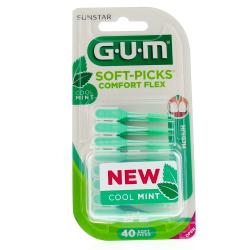 GUM Soft picks comfort flex bâtonnet interdentaire Médium x40