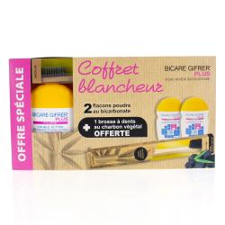 GIFRER Bicare Plus Coffret blancheur dentaire Bicarbonate + brosse à dents
