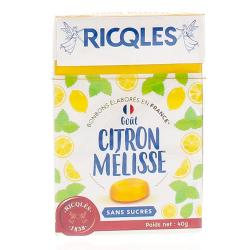 RICQLES Bonbons goût citron et mélisse sans sucres boîte de 40g