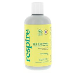 RESPIRE Eco recharge déodorant naturel citron bergamote flacon 150ml