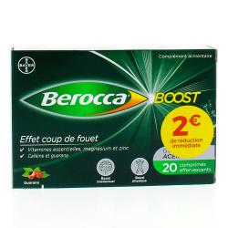 BEROCCA boost effervescent sans sucre boîte de 20 comprimés- 2� réduction