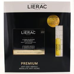LIERAC Premium Crème voluptueuse anti-âge absolu flacon 50ml + Sérum Cica-filler ampoule 10ml Offert
