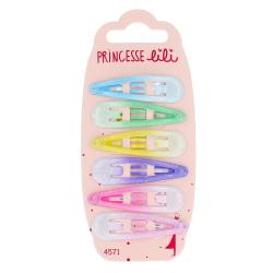 PRINCESSE LILI barrettes multicolores x6