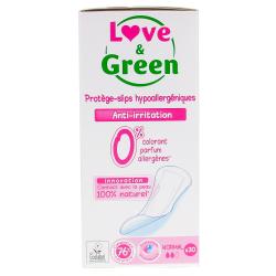 LOVE&GREEN Protège slip  Hypoallergéniques nuit normal x30