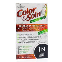 COLOR & SOIN Advanced Coloration permanente 1N noir ebène 130ml