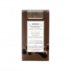 KORRES Coloration Permanente - Huile d'argan coloration haute performance Ash blonde 7.1