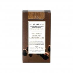 KORRES Coloration Permanente - Huile d'argan coloration haute performance Blonde 7.0