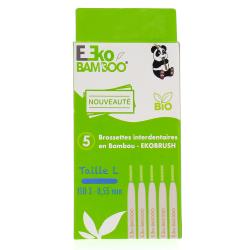 EKO BAMBOO Brossettes interdentaires en bambou taille l 0,55 mm