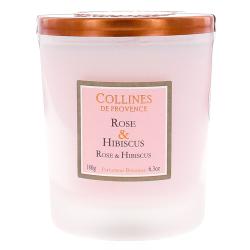 COLLINES DE PROVENCE Bougie parfumée rose hibiscus 180g