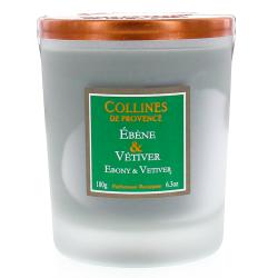 COLLINES Bougie parfumée ébène vétiver 180g