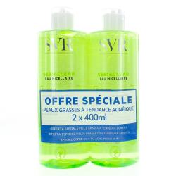 SVR Sebiaclear Eau micellaire flacon 2x400ml