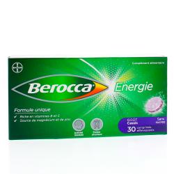 BEROCCA Energie goût Cassis 30 comprimés effervescents