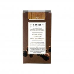 KORRES Coloration Permanente - Huile d'argan coloration haute performance Blond Marron 7.7