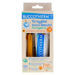 BUCCOTHERM Kit hygiène bucco-dentaire junior 7-12 ans pêche dentifrice + brosse à dent