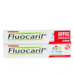 FLUOCARIL Dentifrice enfants 0-6 ans gout fraise tube 50ml lot de 2