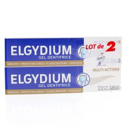 ELGYDIUM Gel dentifrice Multi-actions lot de 2