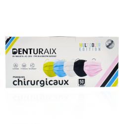 DENTURAIX Masques chirurgicaux x50 multicolor