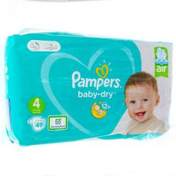 PAMPERS Baby dry 12h Taille 4 - 49 couches