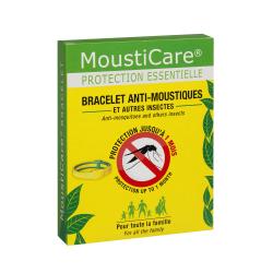 MOUSTICARE bracelet anti-moustiques et autres insectes jaune et vert