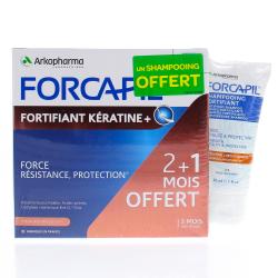 FORCAPIL Fortifiant Kératine+ 3 mois (180 gélules)