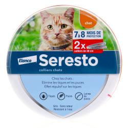 SERESTO Collier chat anti-tiques et puces x2